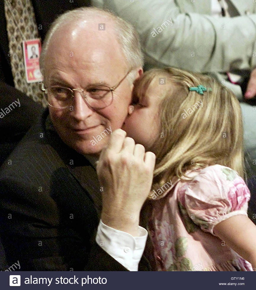 dick-cheney-speaks-with-dick-scarlett-l-of-wyoming-as-he-gets-a-kiss-GTY1N6.jpg